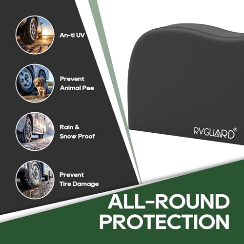 RVGUARD RV Tire Covers 2 Packs Fit 27"-30" Dia Tires - All-round Protection