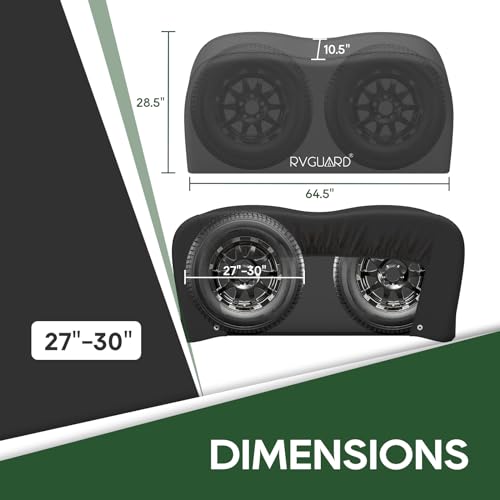 Load image into Gallery viewer, RVGUARD RV Tire Covers 2 Packs Fit 27&quot;-30&quot; Dia Tires - Dimensions
