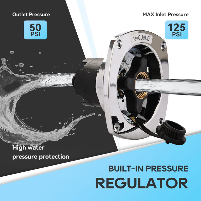 Load image into Gallery viewer, RV City Water Inlet with Regulator - RVGUARD
