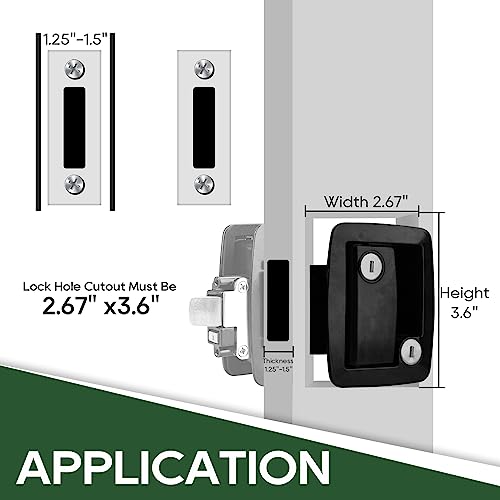 Load image into Gallery viewer, RV Door Latch with Paddle Deadbolt - RVGUARD
