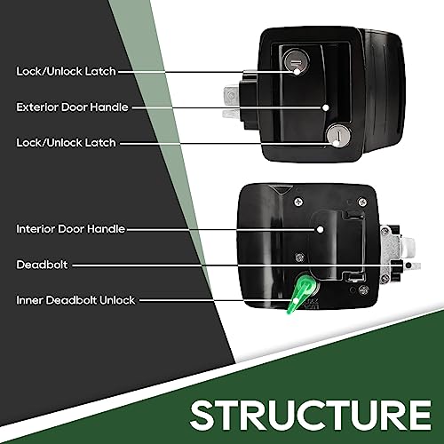 Load image into Gallery viewer, RV Door Latch with Paddle Deadbolt - RVGUARD
