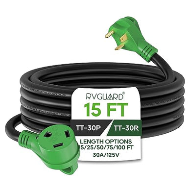RV Extension Cord 30 Amp 15 Foot - RVGUARD