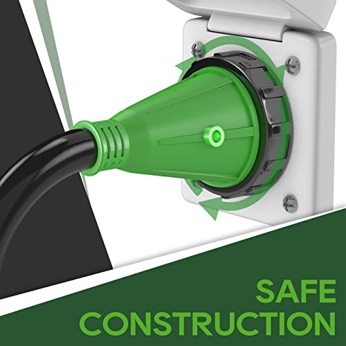 Load image into Gallery viewer, RV Locking Dogbone Adapter 30 Amp Male to 50 Amp Female - RVGUARD
