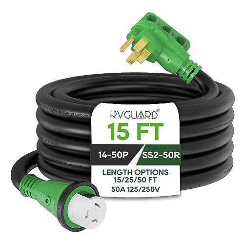 RV Power Cord 50 Amp 15 Foot - RVGUARD