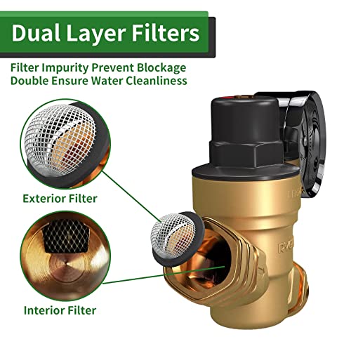Load image into Gallery viewer, RV Water Pressure Regulator Valve with Inlet Screen Filter - RVGUARD
