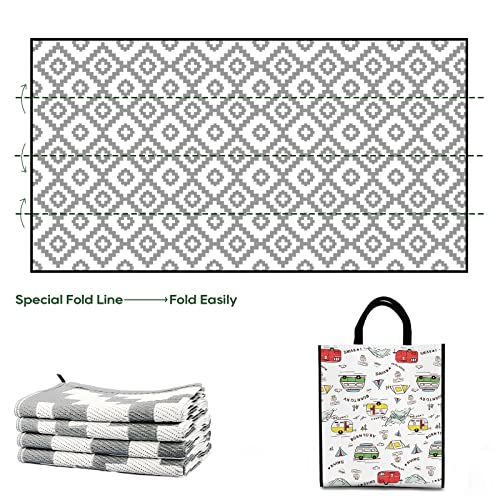 Load image into Gallery viewer, Reversible Outdoor Rugs 5 x 8 Feet - Gray - RVGUARD
