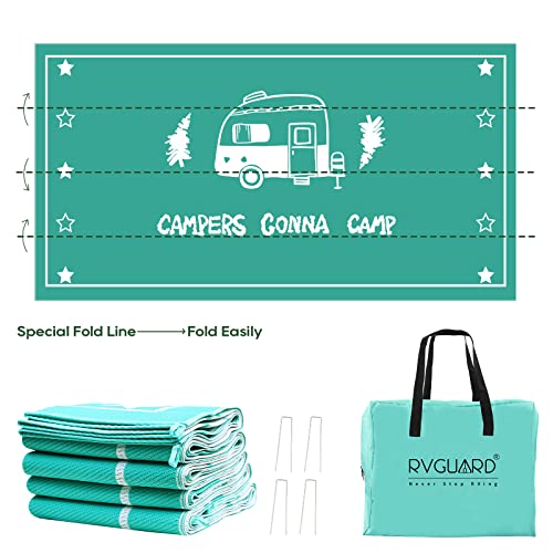 Load image into Gallery viewer, Reversible Outdoor Rugs 9 x 12 Feet - Green - RVGUARD
