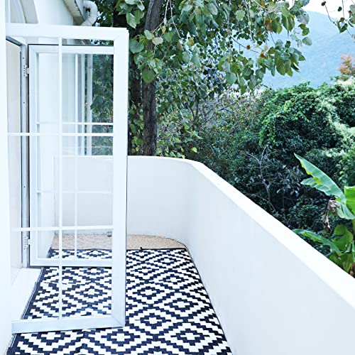 Load image into Gallery viewer, Reversible Outdoor Rugs 9 x 18 Feet - Black - RVGUARD
