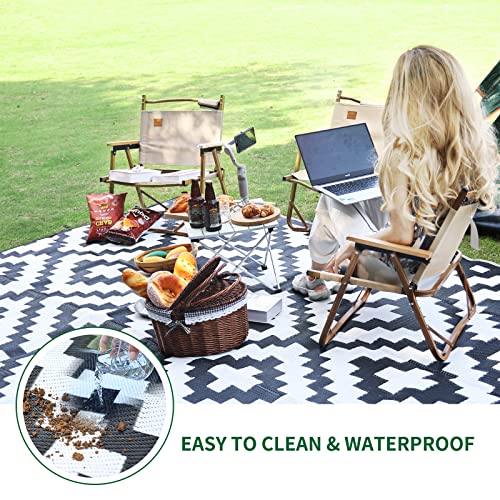 Load image into Gallery viewer, Reversible Outdoor Rugs 9 x 18 Feet - Black - RVGUARD
