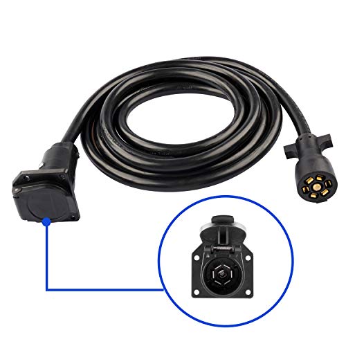 Load image into Gallery viewer, Trailer Extension Cord 7 Way 12 Feet - RVGUARD
